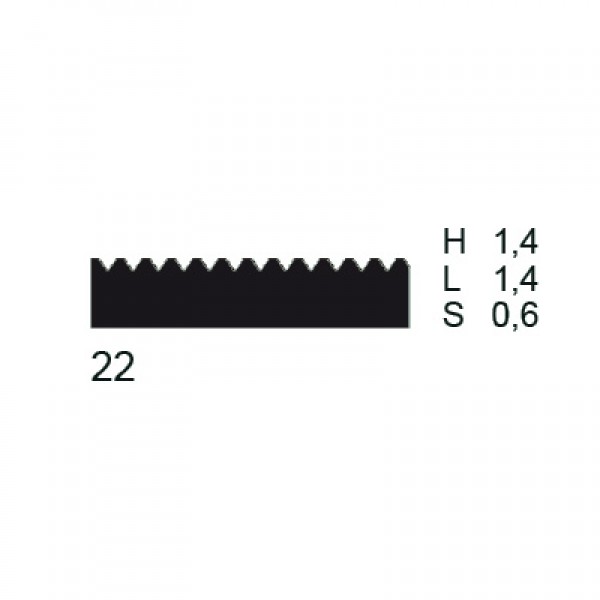 777E-22 Zahnleiste 28 cm