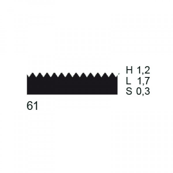 777E-61 Zahnleiste 28 cm